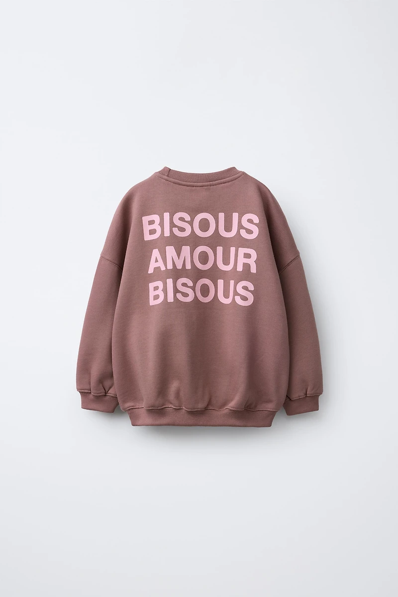 TEXT PRINT SWEATSHIRT