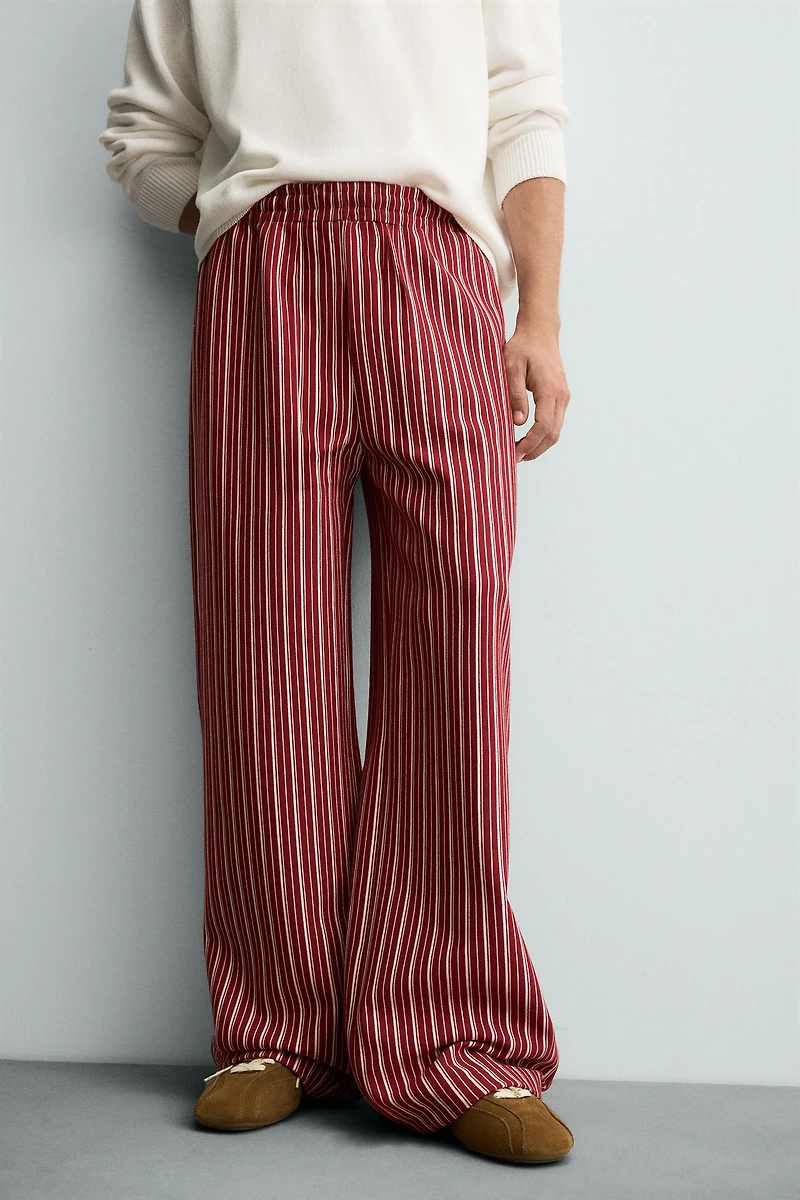 STRIPED RELAXED FIT PANTS