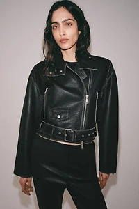ZW COLLECTION LIMITED EDITION LEATHER BIKER JACKET