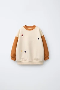 SWEAT COLOR BLOCK BRODÉ