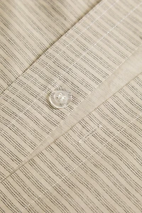 DYED THREAD STRIPED DUVET COVER