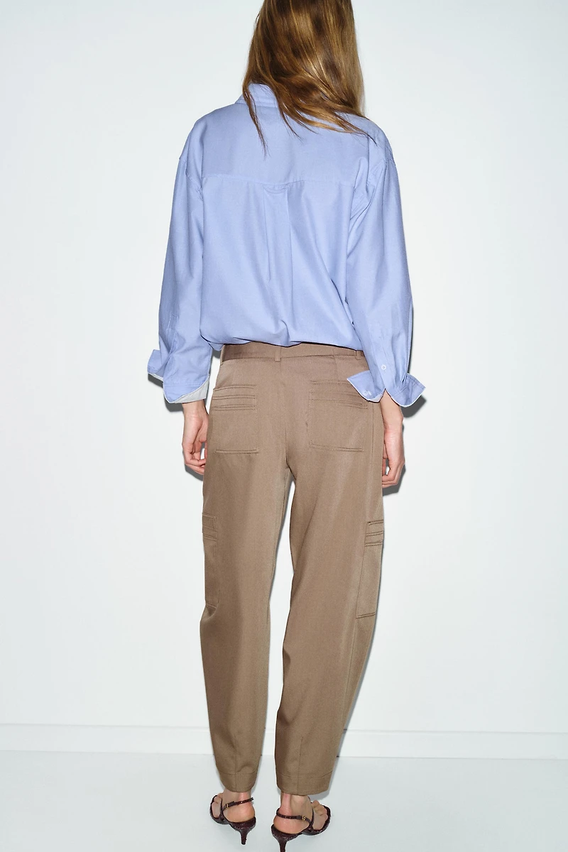 PANTALON CARGO TAILLE HAUTE