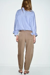 PANTALON CARGO TAILLE HAUTE