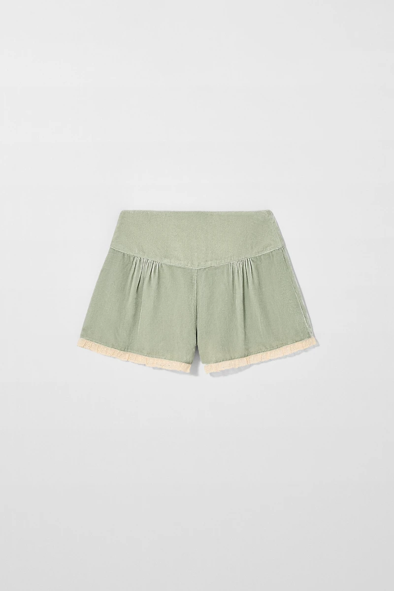VELVET LACE SHORTS KATE MOSS X ZARA