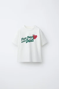 T-SHIRT IMPRIMÉ INSCRIPTION MAMAN ET PAPA