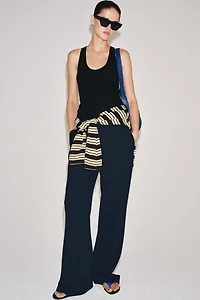 PANTALON TAILLE HAUTE À RAYURES ZW COLLECTION