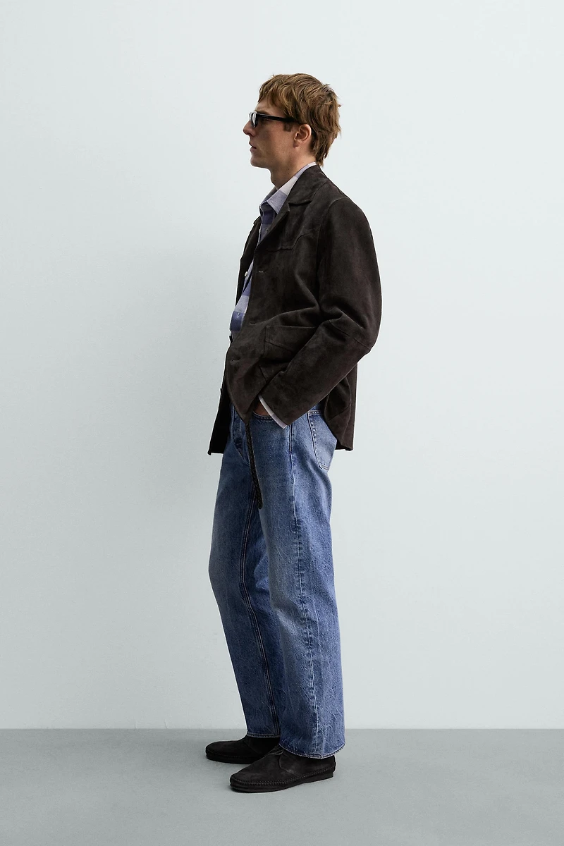 SURCHEMISE EN CUIR DAIM AARON LEVINE X ZARA