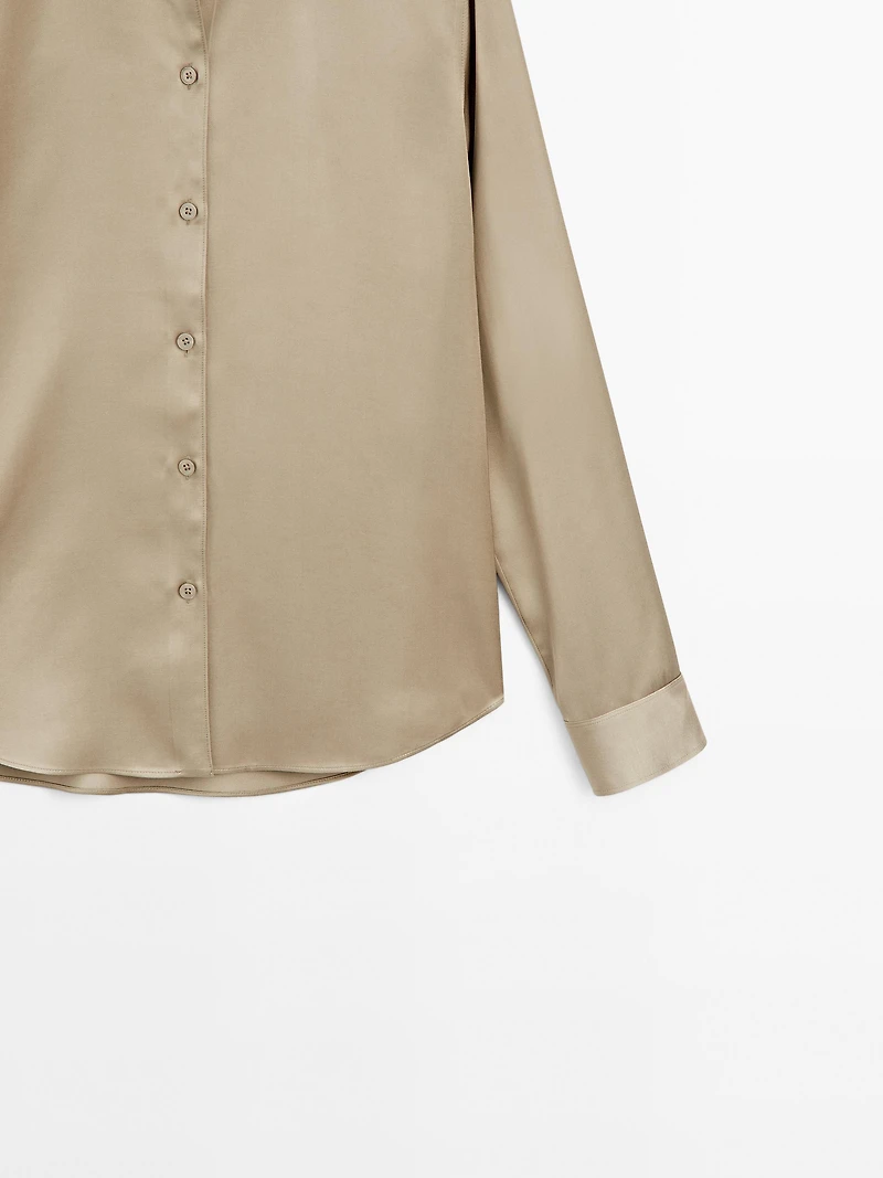 Flowing satin shirt