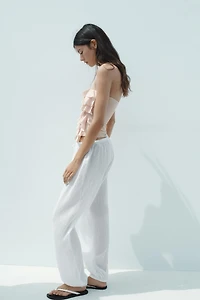 RUFFLED STRAPLESS TOP