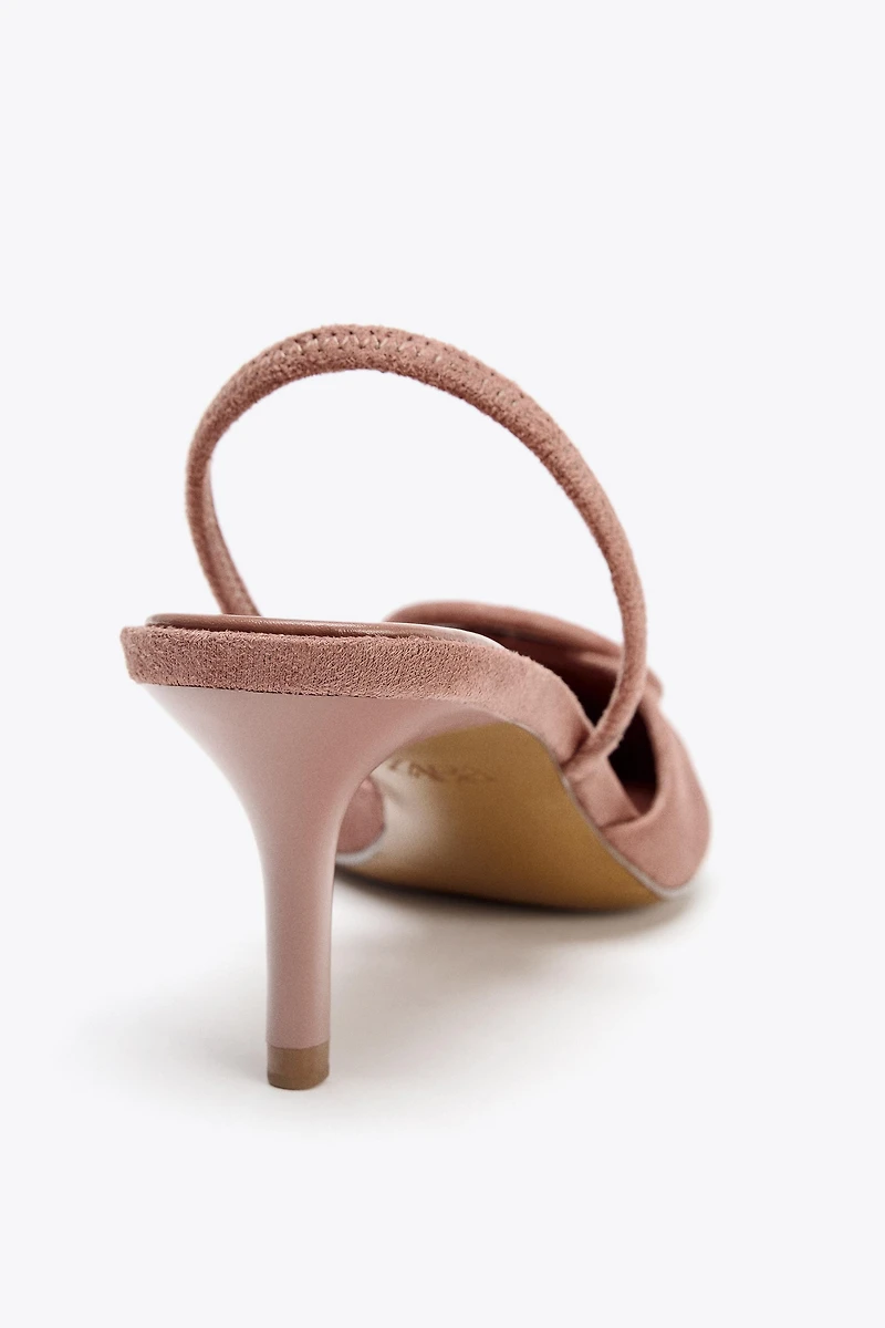 SLINGBACK APPLIQUÉ HEELS
