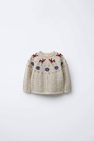 STAR AND REINDEER KNIT JUMPER