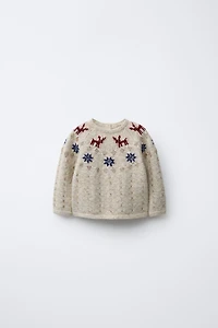 STAR AND REINDEER KNIT JUMPER