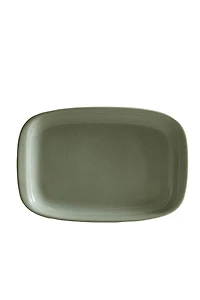 ENAMELED STONEWARE SERVING DISH