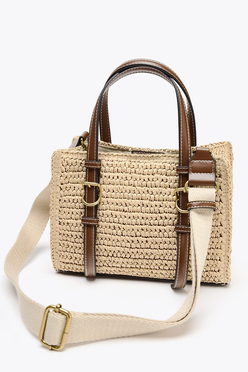 WOVEN MINI TOTE BAG