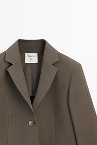 Tailored linen-blend blazer - STUDIO