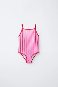 6-14 YEARS / STRIPED SWIMSUIT