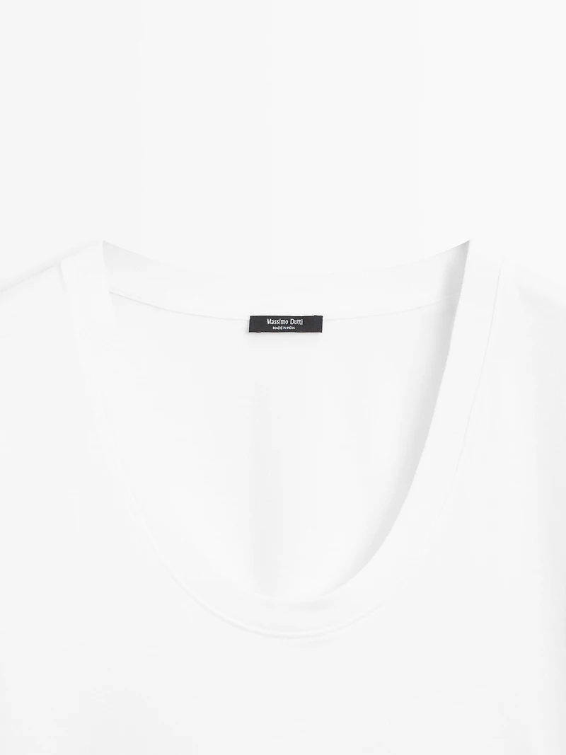 T-shirt col ras du cou 100 % coton