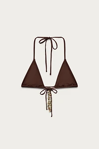 SHELL TRIANGLE BIKINI TOP MARISA BERENSON X ZARA
