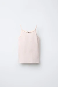 AGES 6-14/ TWO-PACK OF TANK TOPS WITH FLOWER DETAIL