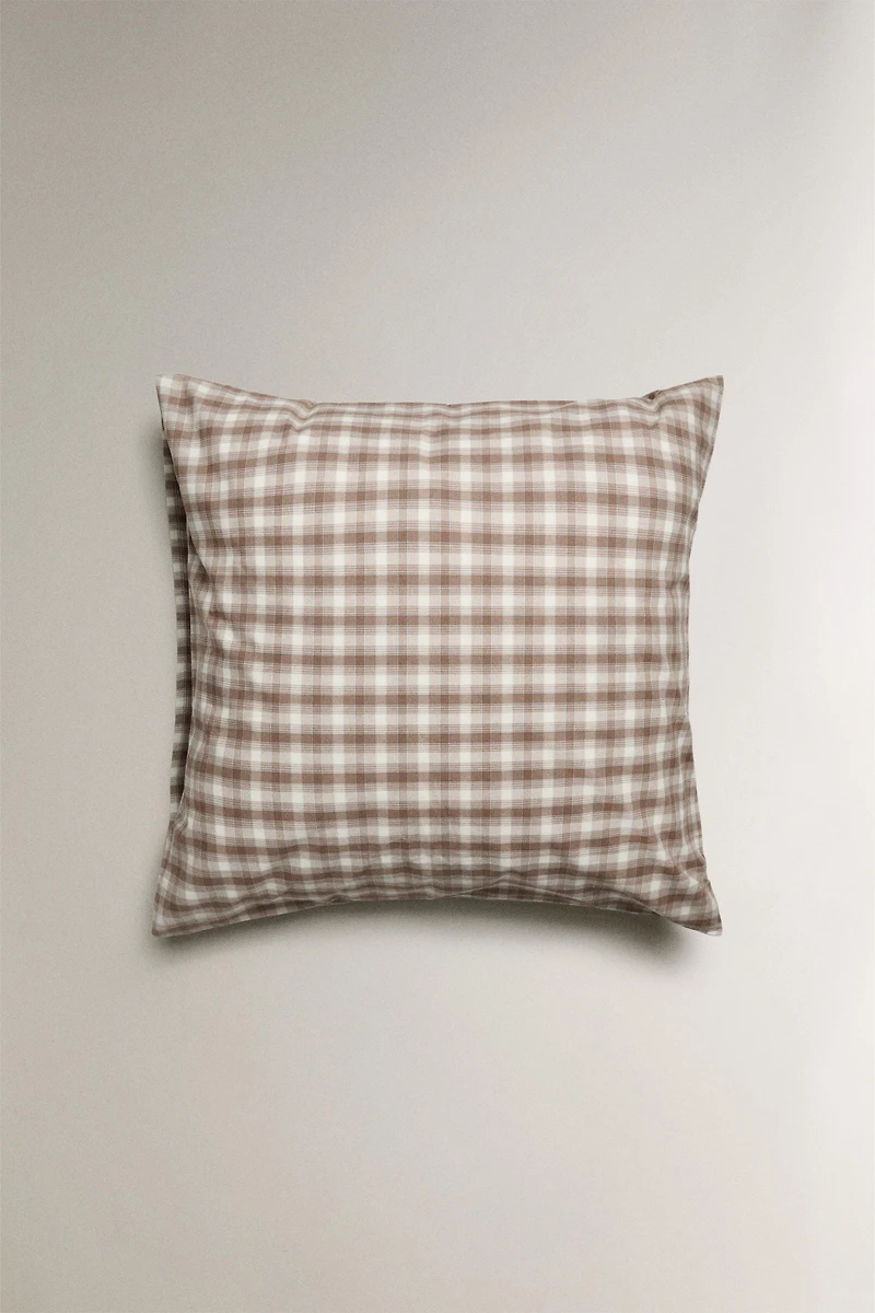 CHILDREN'S CHECK FLANNEL PILLOWCASE