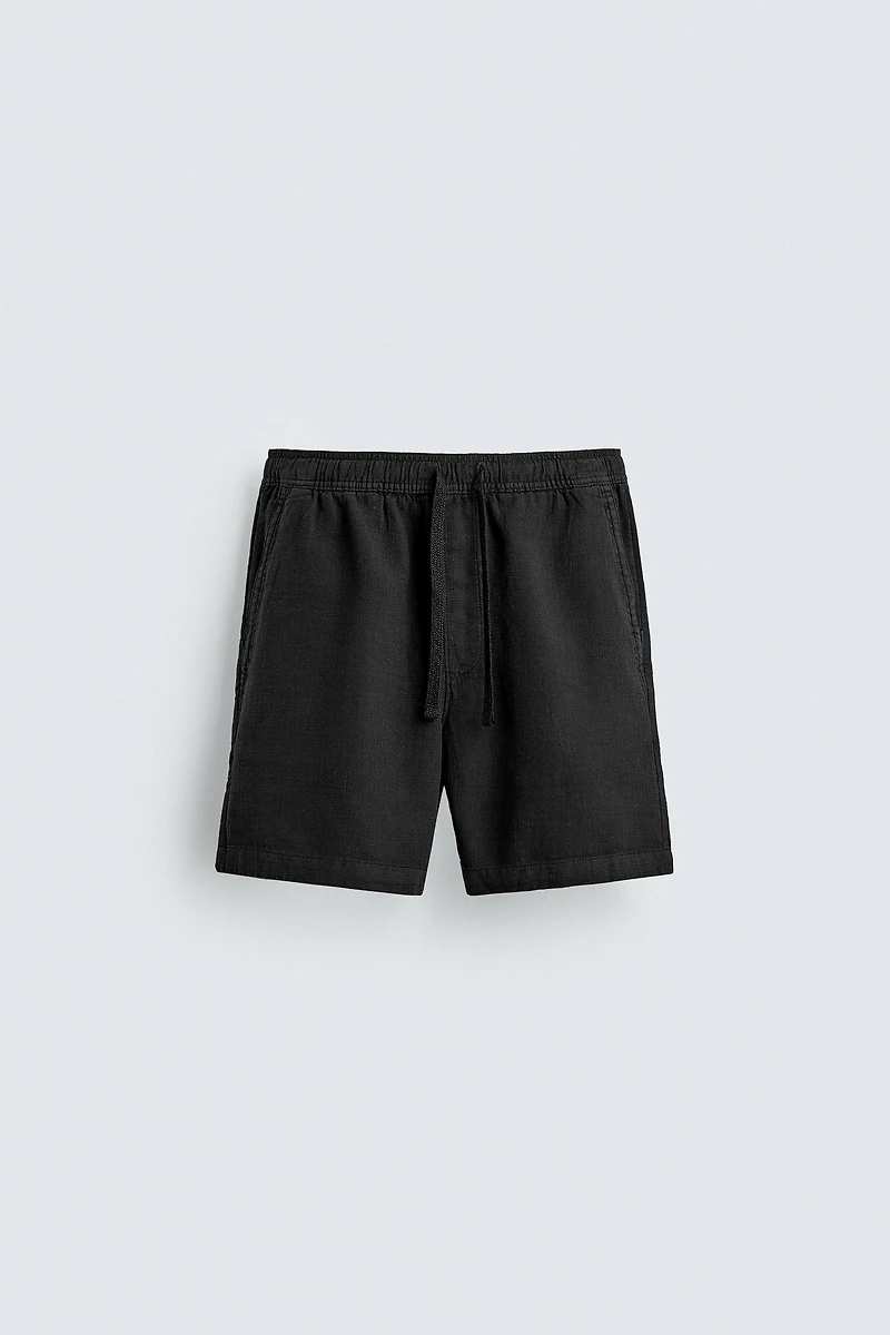 REGULAR FIT TEXTURED SHORTS