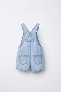DENIM OVERALL SHORTS