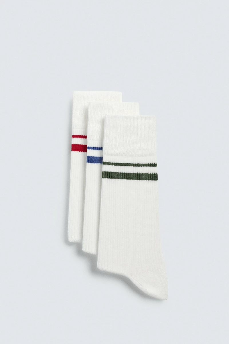 CHAUSSETTES À BANDES LOT DE 3