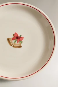 ASSIETTE À PAIN GRÈS MOTIF NOËL