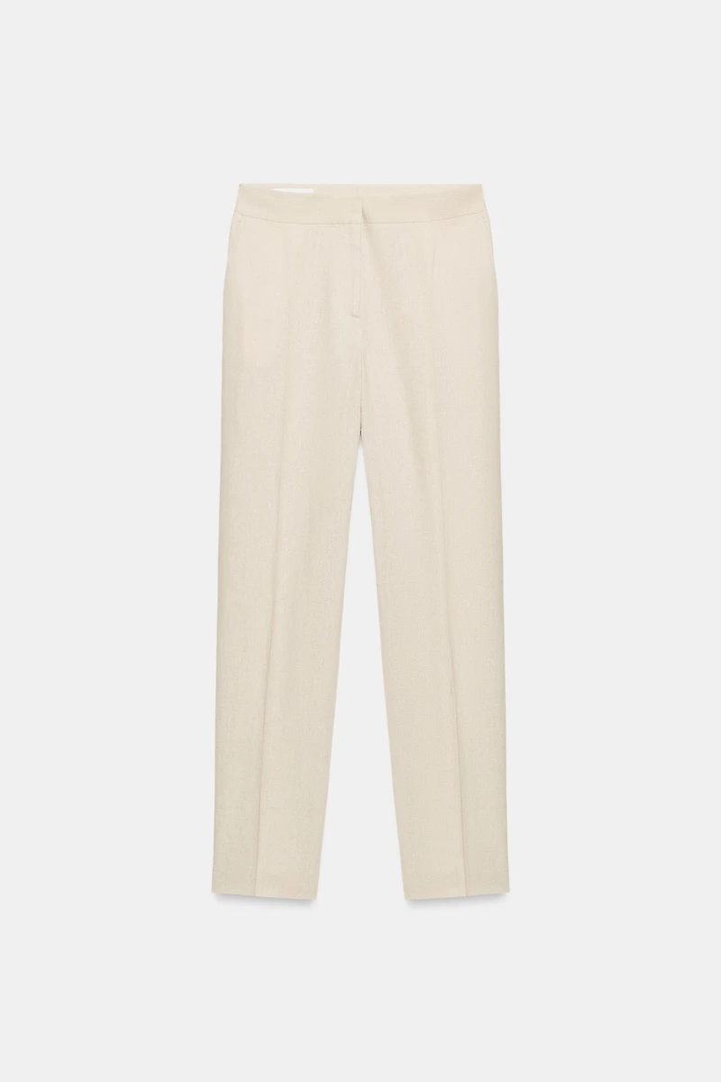 SLIM FIT LINEN PANTS