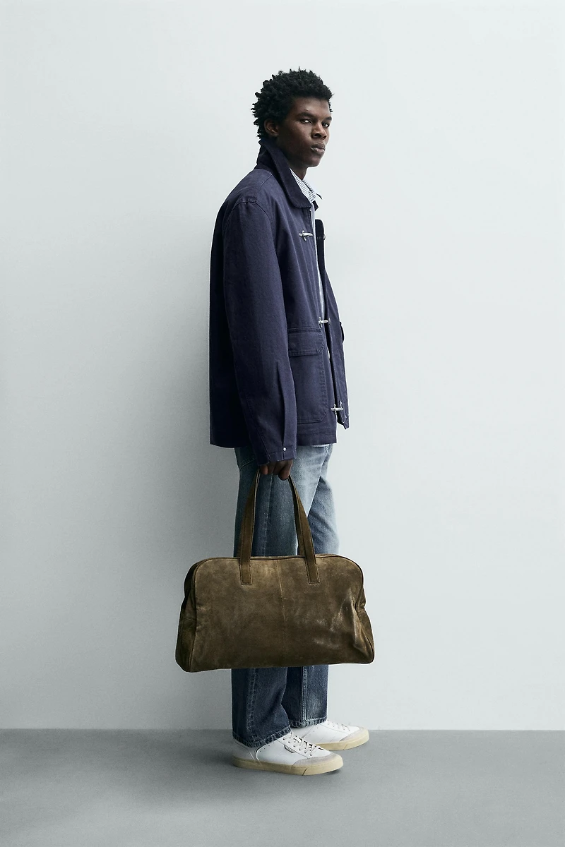 CONTRAST COLLAR FIREMAN CLASP JACKET