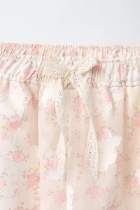 FLORAL PRINT CARGO PANTS