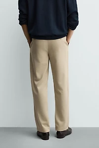 STRAIGHT FIT STRETCH PANTS