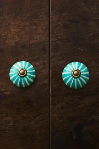 LOT BOUTONS DE PORTE CÉRAMIQUE FLEUR (LOT DE 2)