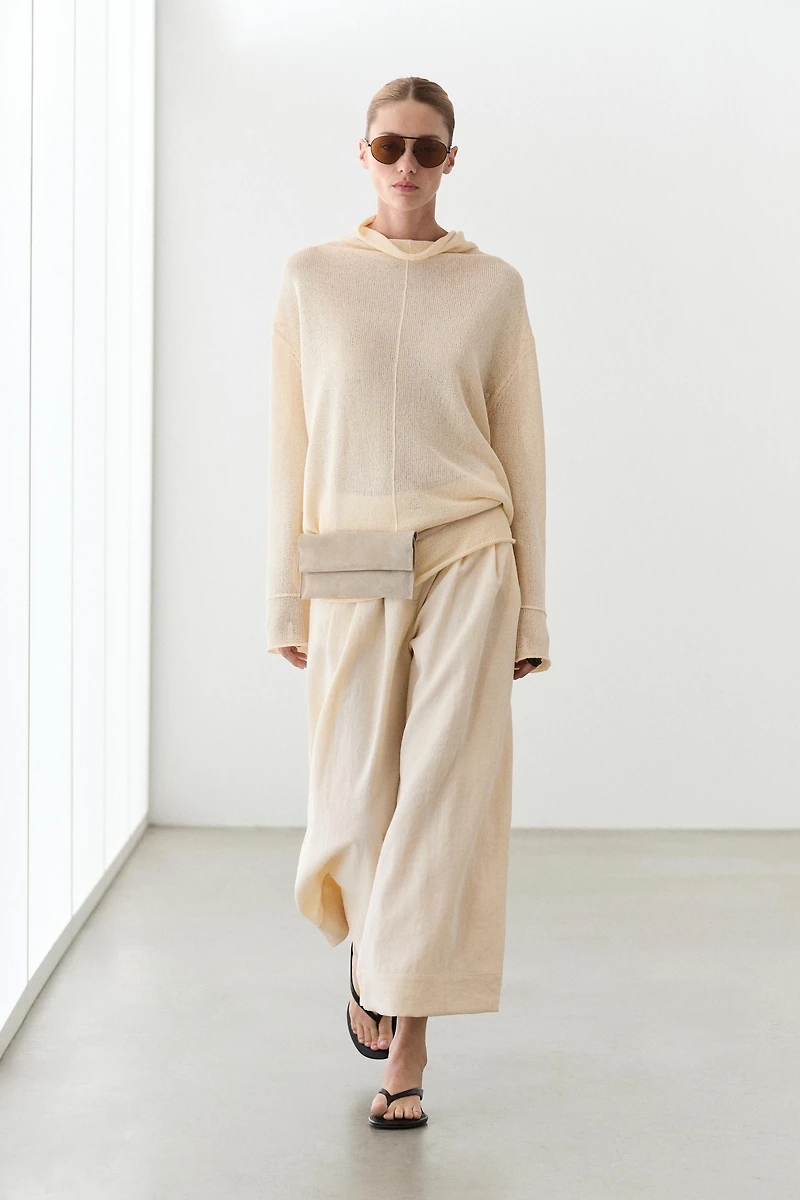 Pull en maille ajourée coton