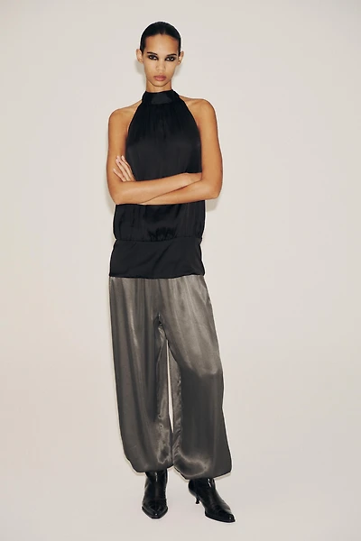 SATIN BALLOON PANTS
