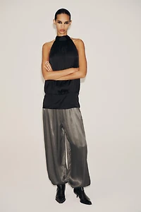 SATIN BALLOON PANTS