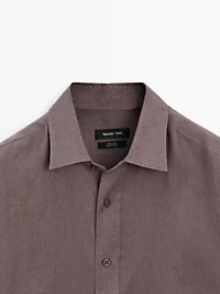 100% linen slim fit shirt
