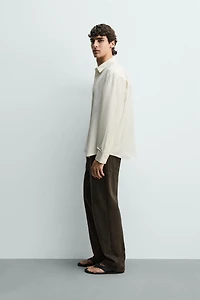 REGULAR FIT COTTON-SILK SHIRT