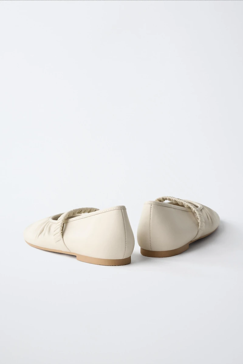LEATHER BALLET FLATS