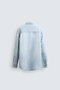CHEMISE DENIM LIN/COTON