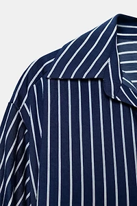 CHEMISE À RAYURES ET MANCHES BOUFFANTES