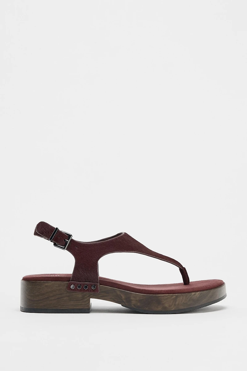 STUDDED LEATHER SANDALS