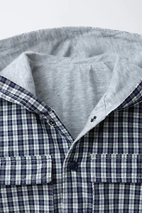 PLAID HOODIE OVERSHIRT