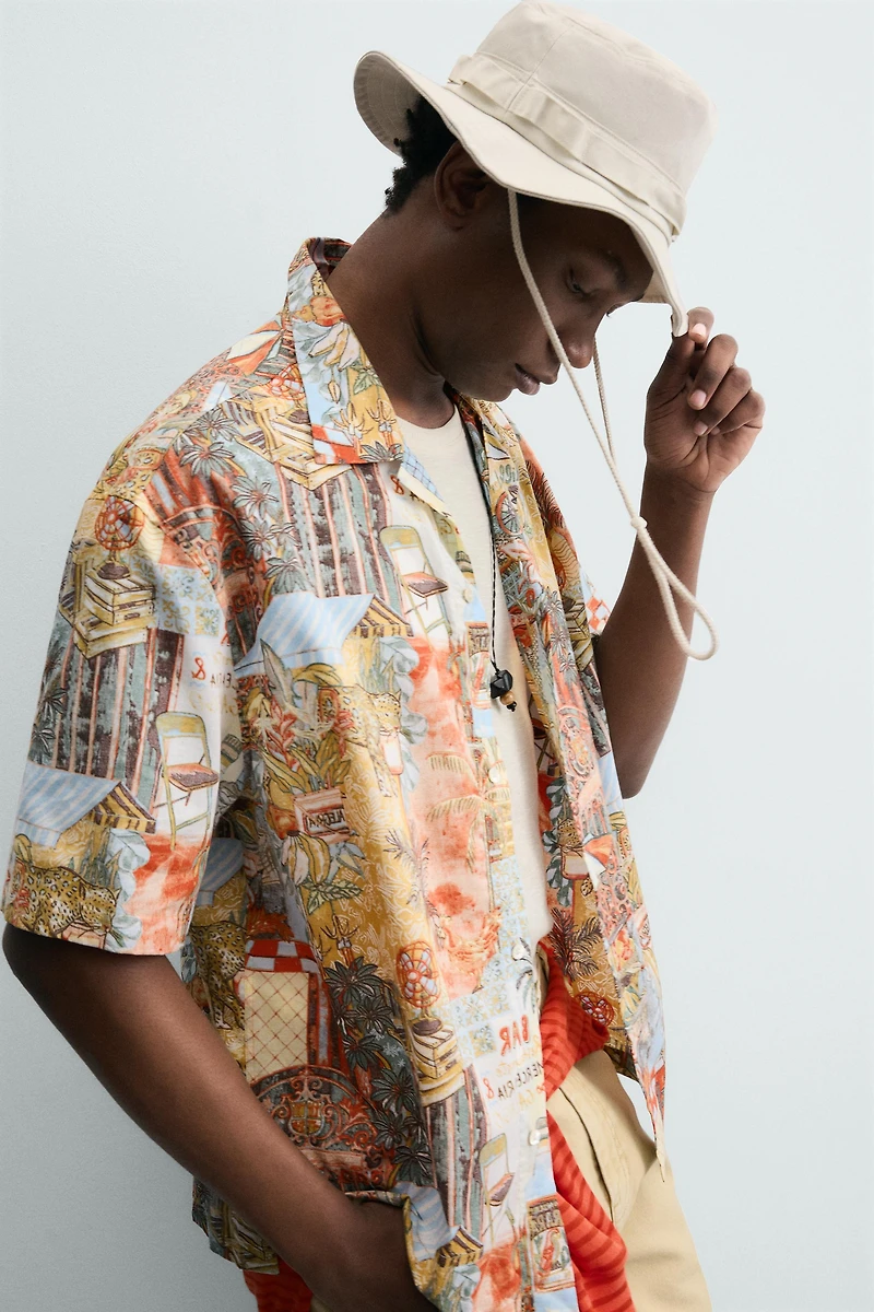 CHEMISE RELAXED FIT À IMPRIMÉ RUES