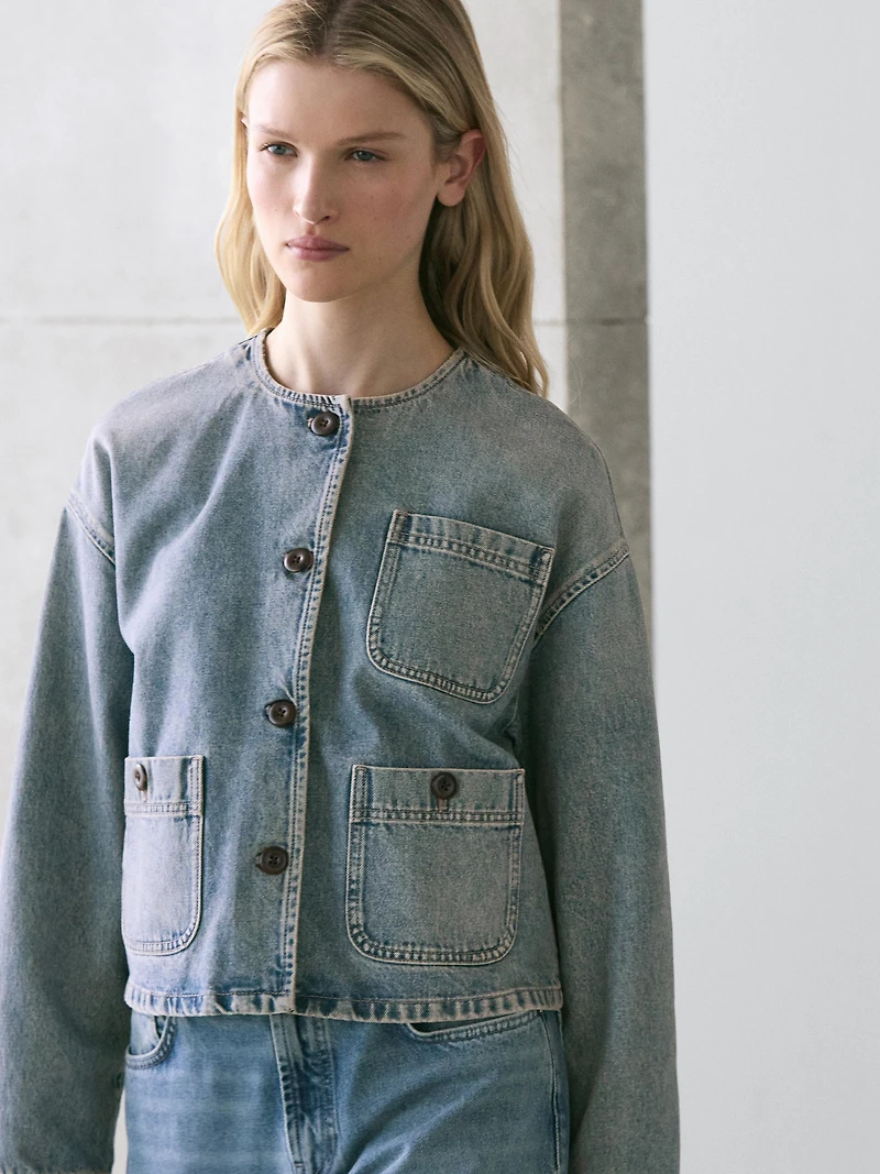 Veste courte en denim