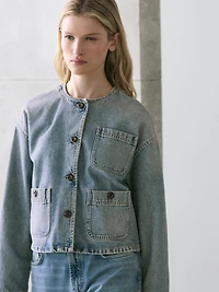 Veste courte en denim