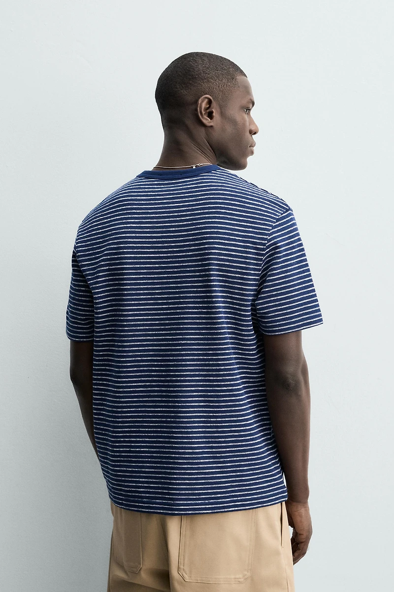 JACQUARD STRIPE T-SHIRT