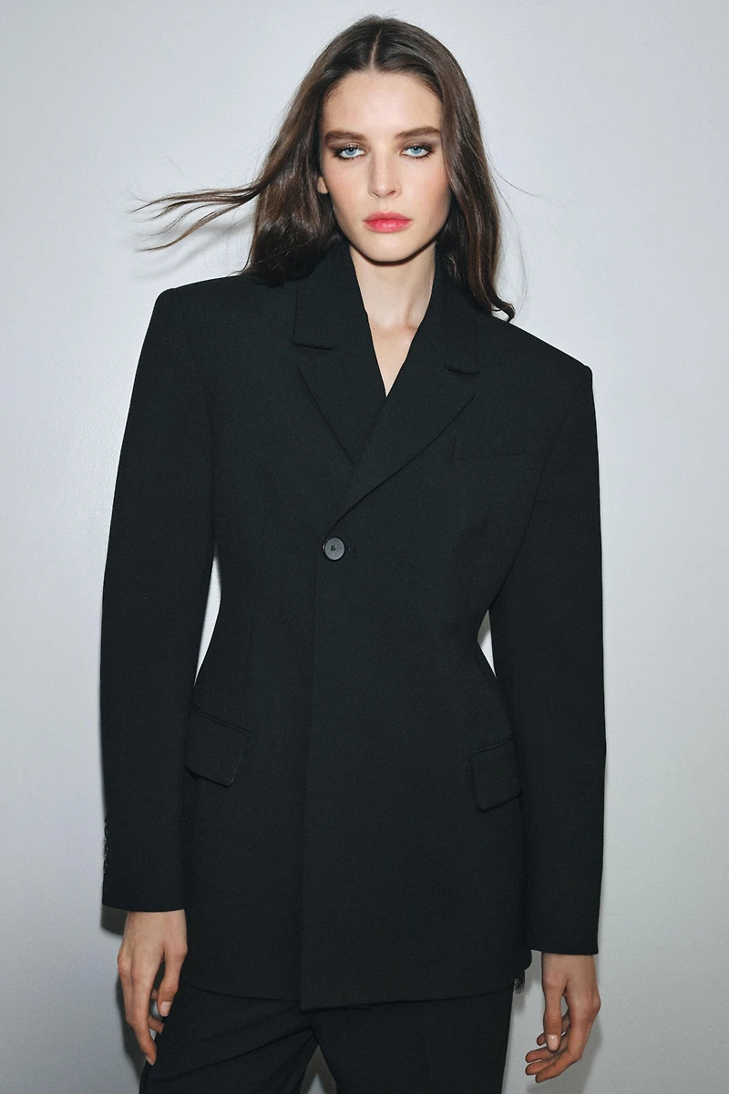 ZW COLLECTION FITTED BUTTON BLAZER