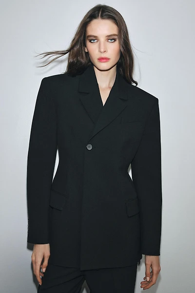 ZW COLLECTION FITTED BUTTON BLAZER