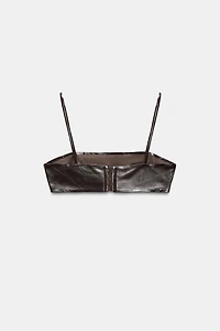 100% LEATHER CROP TOP ZW COLLECTION
